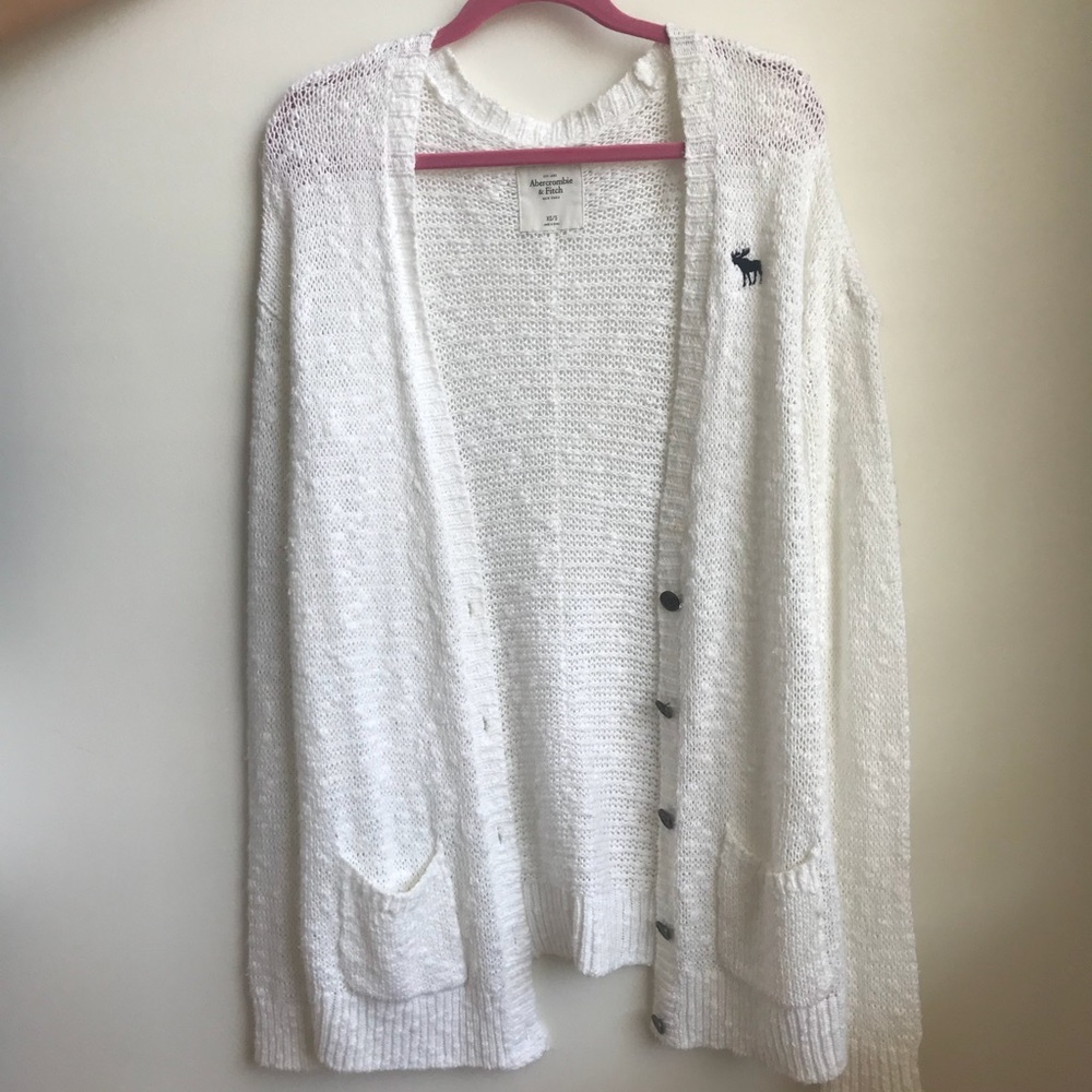 White cardigan